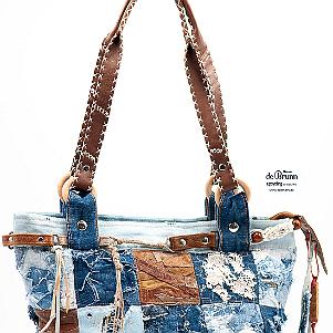 Jeans Patchwork Tasche